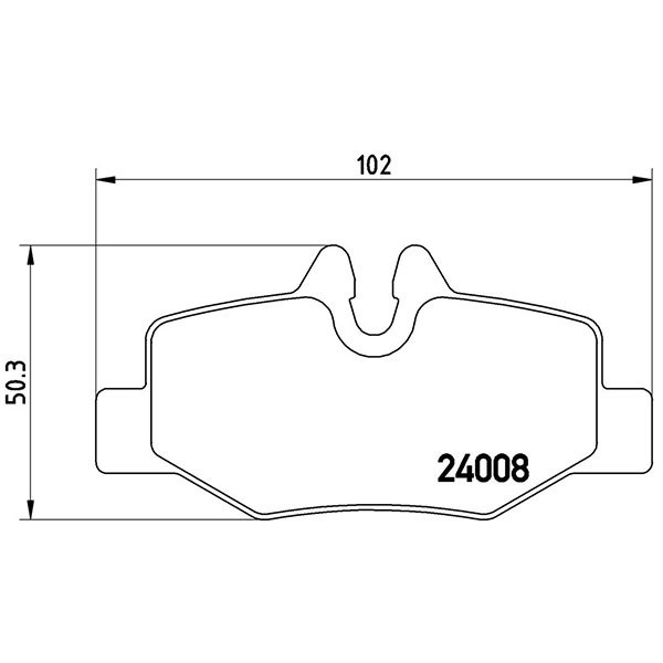 brembo ブレンボ ブラックブレーキパッド 1台分セット メルセデスベンツ ビアノ (W639) 639811 636811C H15.10～H18.10 3.2L_画像5