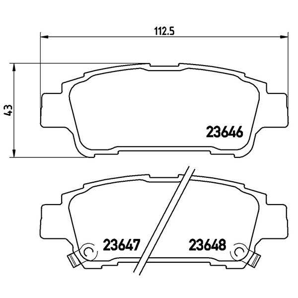 brembo ブレンボ ブラックブレーキパッド リア用 エスティマ ACR30W ACR40W MCR30W MCR40W H11.12～H15.4