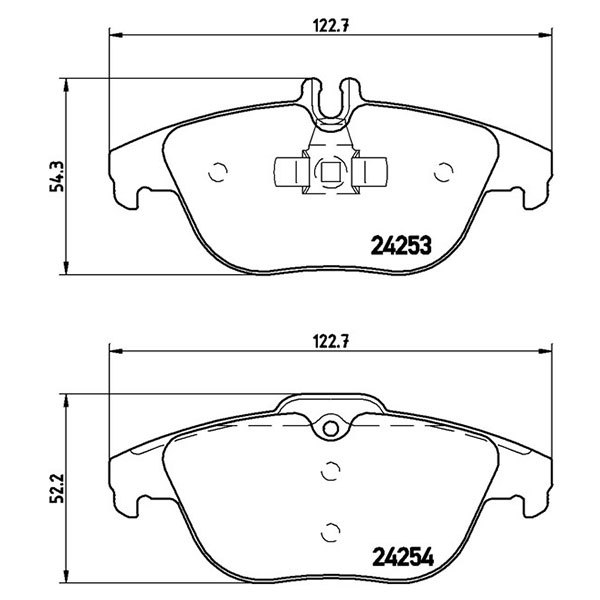 brembo エクストラブレーキパッド 1台分セット ベンツ Eクラス (C207) 207359 H23.8～H26.6 E350 クーペ AMGスポーツパッケージ含む_画像5