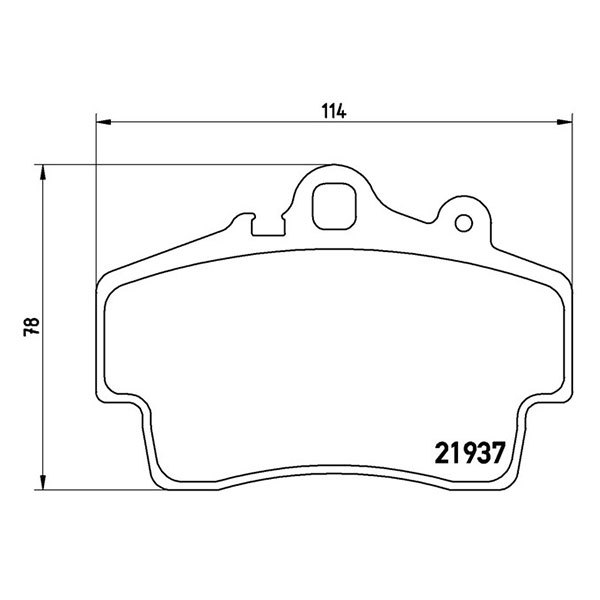 brembo Brembo черный тормозные накладки передний Porsche Boxster (986) 98667 98624 H11.10~H16.11 S 3.2L