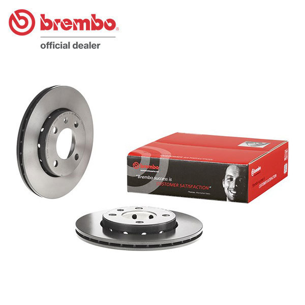 brembo ブレンボ ブレーキローター フロント用 フォルクスワーゲン ポロ 6NAEE H8.8～H12.4 MT 1.6L フロント:ベンチディスク_画像1