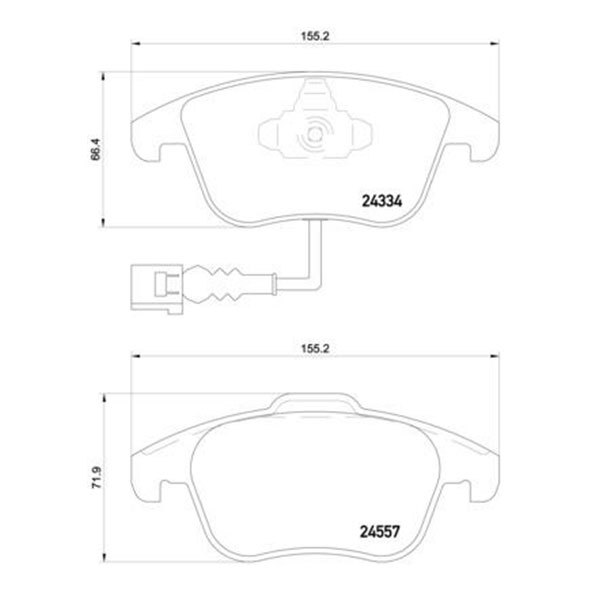 brembo ブレンボ ブラックブレーキパッド フロント用 フォルクスワーゲン ティグアン 5NDFGF H30.8～ TDI 4モーション 2.0L 1ZD_画像3