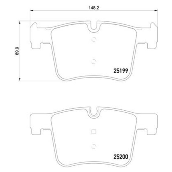 brembo エクストラパッド フロント BMW 3シリーズ(F31) 3B20 8A20 H24.12～H25.10 320i ツーリング 標準ブレーキ車 Fr:312x24mm_画像3