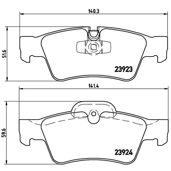 brembo ブレンボ ブラックブレーキパッド リア用 メルセデスベンツ Rクラス (W251) 251075 H18.3～H19.10 R500 4マチック_画像3