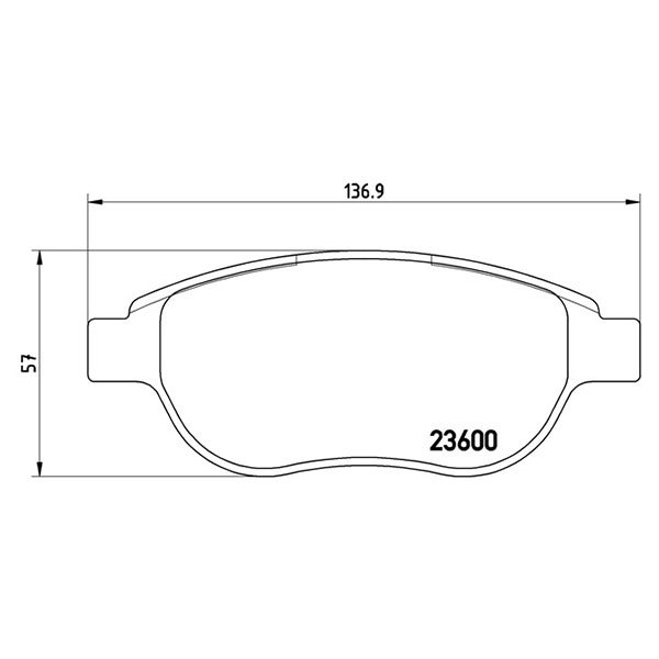 brembo ブレンボ エクストラブレーキパッド フロント用 シトロエン C4 (B5) B5NFU H17.6～H21.1 1.6 ハッチバック_画像3