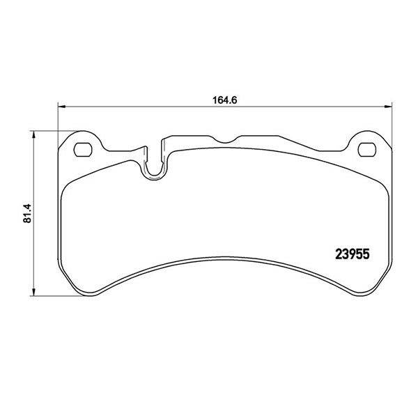 brembo ブラックブレーキパッド フロント用 メルセデスベンツ SLKクラス (R171) 171473 H16.9～H20.5 SLK55 AMG フロント:6POT/リア:4POT_画像3