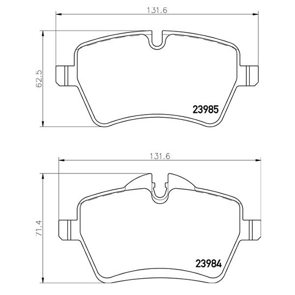 brembo ブレンボ ブラックブレーキパッド フロント用 ミニ (R60) XDJCW H23.1～ ジョンクーパーワークス クロスオーバー_画像3