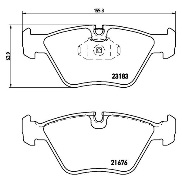 brembo ブレンボ ブラックブレーキパッド 1台分セット BMW 5シリーズ (E39) DD25 DM25 H8.7～H12.10 525i セダン_画像3