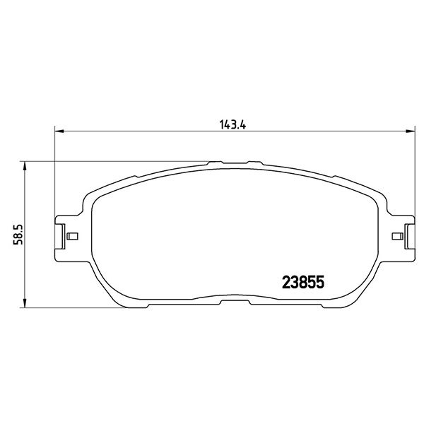 brembo ブレンボ ブラックブレーキパッド 1台分セット エスティマ ACR30W ACR40W MCR30W MCR40W H15.4～H18.1_画像3