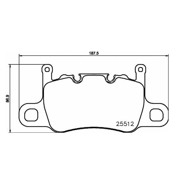 brembo ブレンボ ブラックブレーキパッド リア用 ポルシェ 718ケイマン (982) H31.1～ GT4_画像3