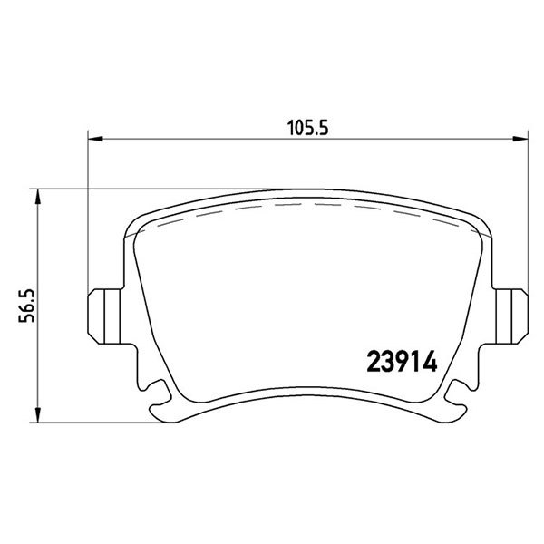 brembo ブレンボ エクストラブレーキパッド リア用 アウディ A4 (B7) 8EBWEF H19.1～H20.3 DTM 2.0L 8E_5_400001～_画像3