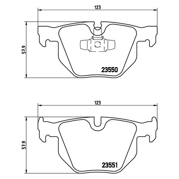 brembo ブレンボ エクストラブレーキパッド リア用 BMW 3シリーズ (E91) VS35 H18.10～H22.5 335i ツーリング_画像2