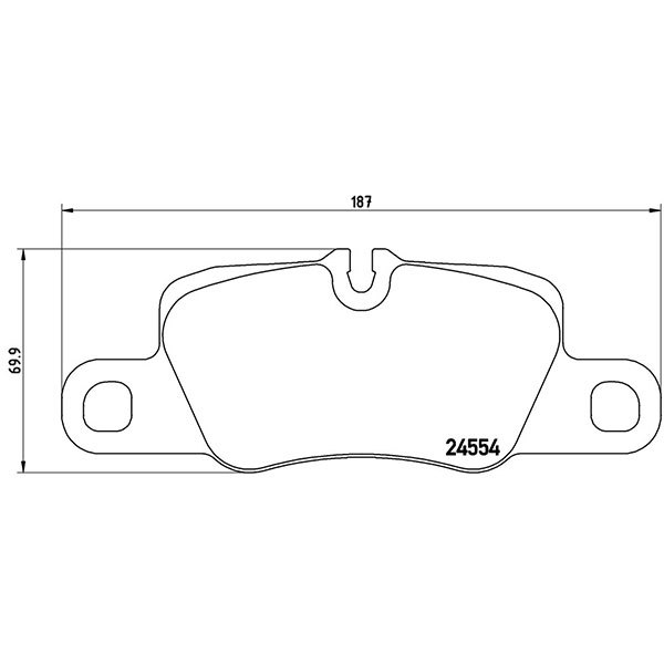 brembo Brembo черный тормозные накладки для одной машины комплект Porsche Panamera 970CWBA 970CWBAX H25.4~ турбо / executive 4.8L