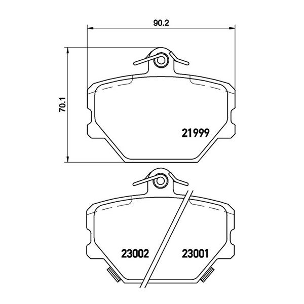 brembo ブレンボ ブラックブレーキパッド フロント用 MCC スマートフォーツーK 450335 H13～H19 ターボ 598cc_画像3