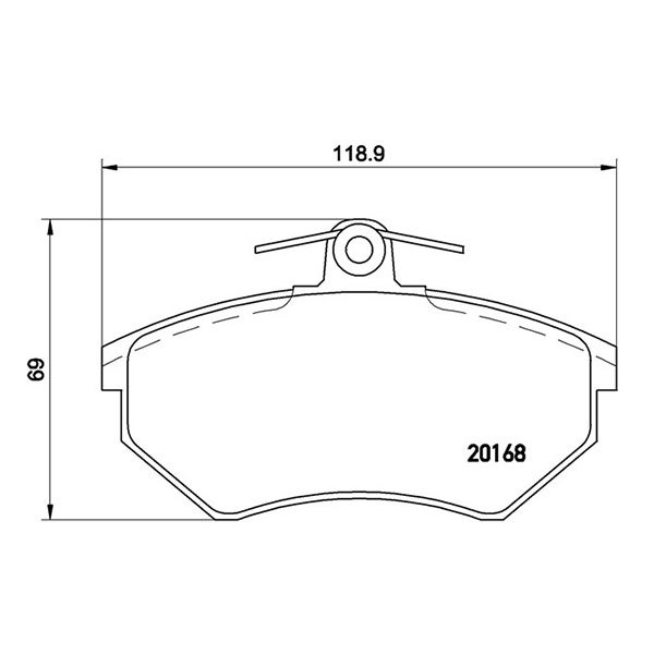 brembo ブレンボ ブラックブレーキパッド 1台分セット フォルクスワーゲン ゴルフ 1HABF H7～H8.4 GTI/GTI 16V 2.0L 1H_SW560001～ LUCAS_画像3