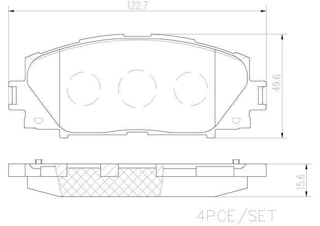 brembo ブレンボ セラミックブレーキパッド フロント用 スペイド NCP141 NSP140 H26.4～_画像2