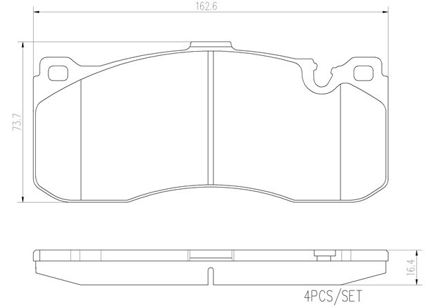 brembo ブレンボ セラミックブレーキパッド フロント用 BMW 1シリーズ (E88) UL20 H20.3～H22.4 120i カブリオレ 6POT_画像3