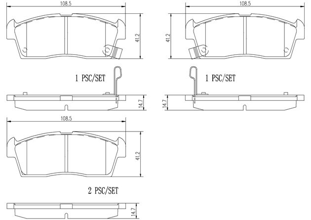 brembo ブレンボ セラミックブレーキパッド フロント用 ワゴンR MH21S H15.9～H16.11 NA FF ～300000_画像3