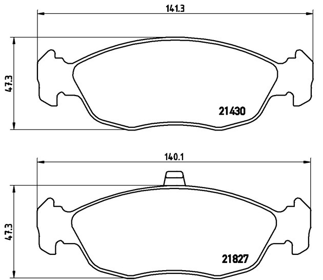 brembo ブレンボ セラミックブレーキパッド フロント用 プジョー 106 S10 H4～H15 ラリー 1.3L ATE_画像2