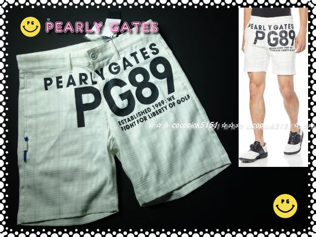 正規本物!☆パーリーゲイツ☆PG89ロゴ☆チェック☆ストレッチ 正規本物!☆パーリーゲイツ☆PG89ロゴ☆チェック☆ストレッチ