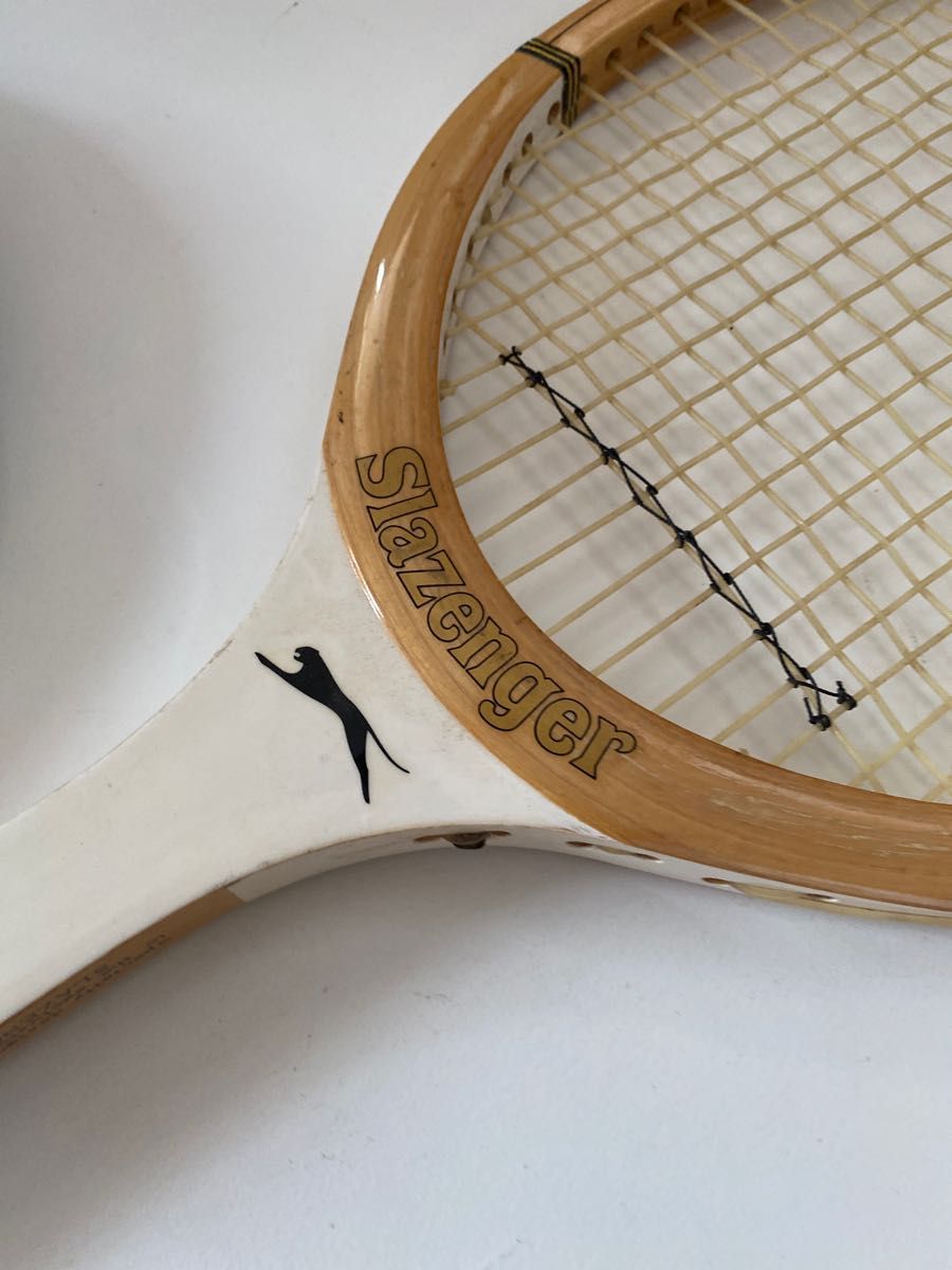 スラセンジャーヴィンテージラケット3本組み 70s ウッドslazenger