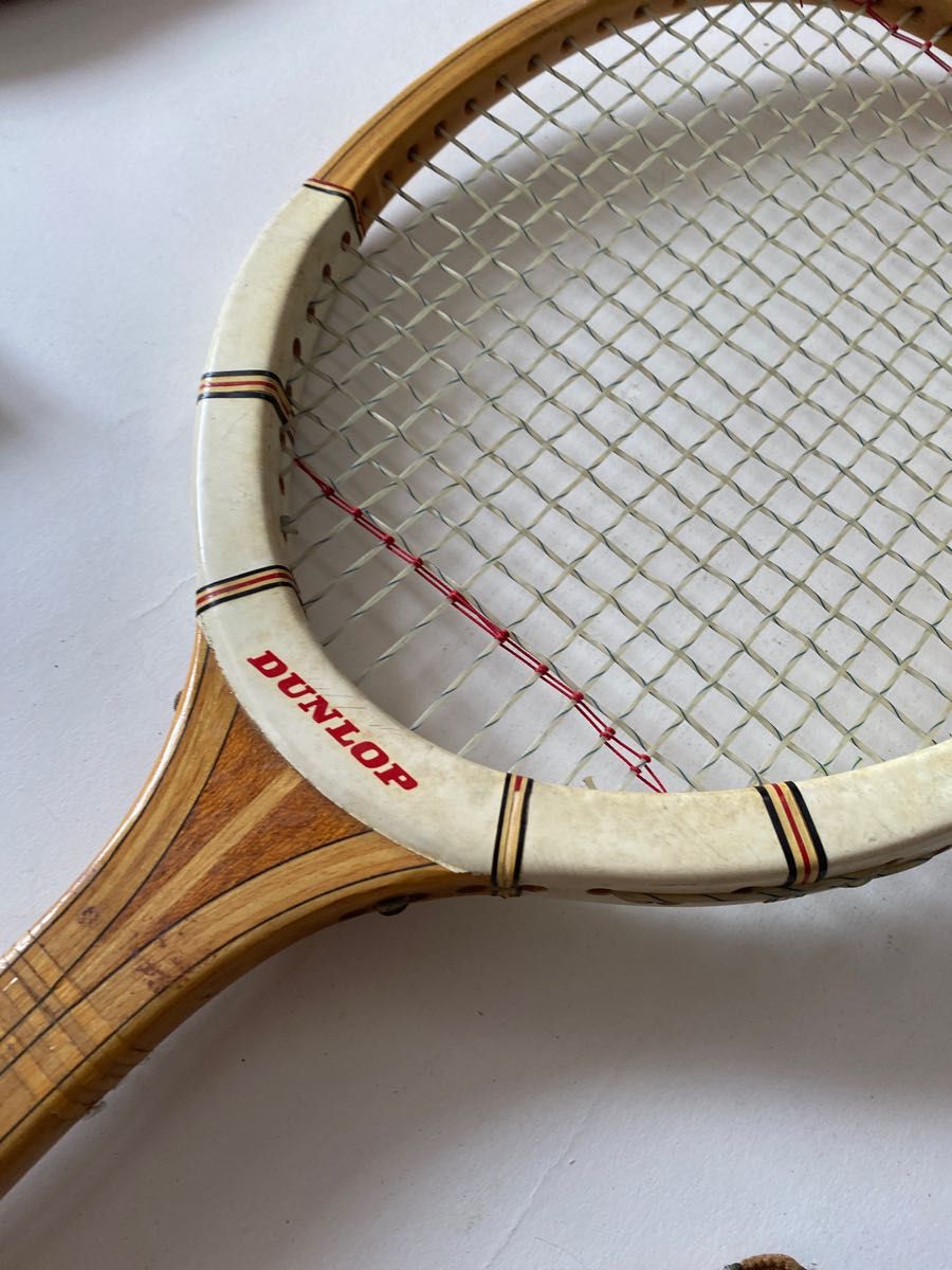 ダンロップ　ヴィンテージラケット2本セットイギリス製　dunlop デビスカップ アンティーク 木製