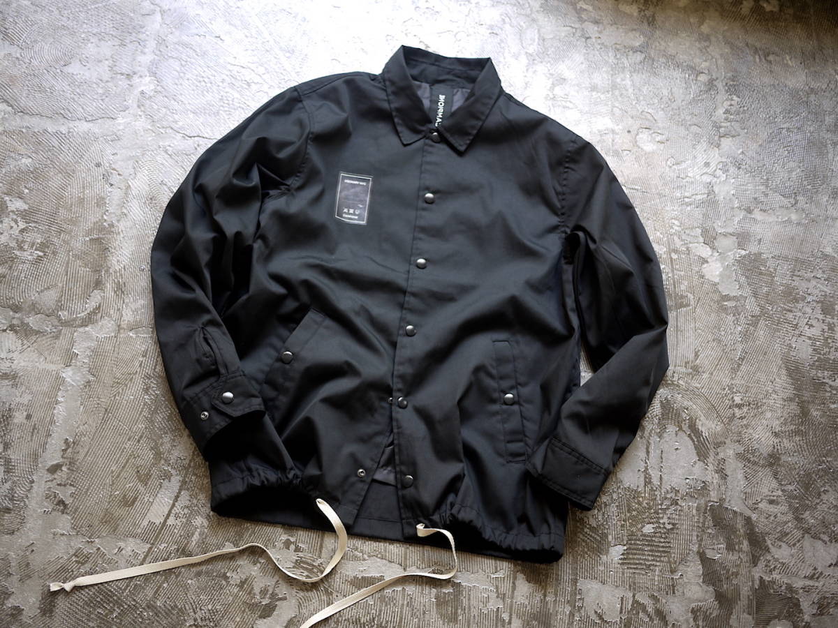 最新作 NY購入/XL/BLACK/'CAMPIONE' Cotton Coach Jacket Long drawcord / ロングドローコード コーチジャケット
