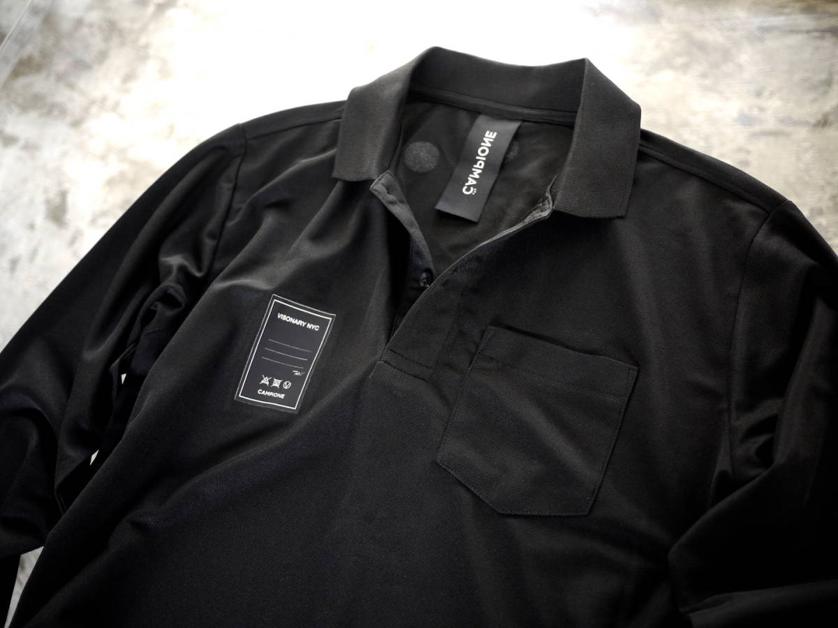 1点のみ 23ss NY購入/M/BLACK/''CAMPIONE MIXED PRINT'' with BLK Shield Label polo shirt /GOLF/鹿の子 ポロシャツ/ゴルフ_画像5