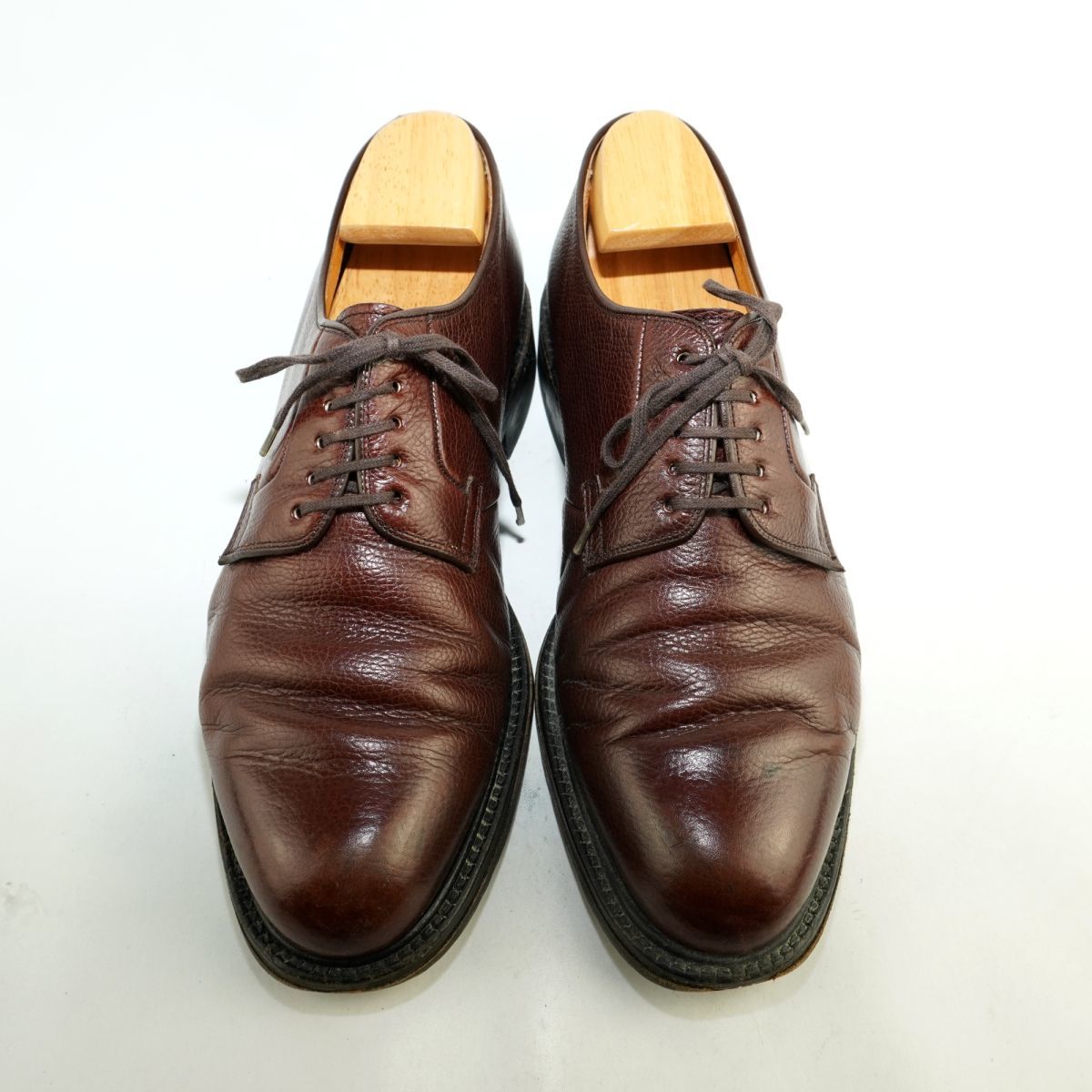 Jarman shoes for men ジャーマン 25 1/2 25.5 革靴 ビジネスシューズ 外羽根式 メンズ レザー 本革 茶色 ブラウン/EC60_画像2