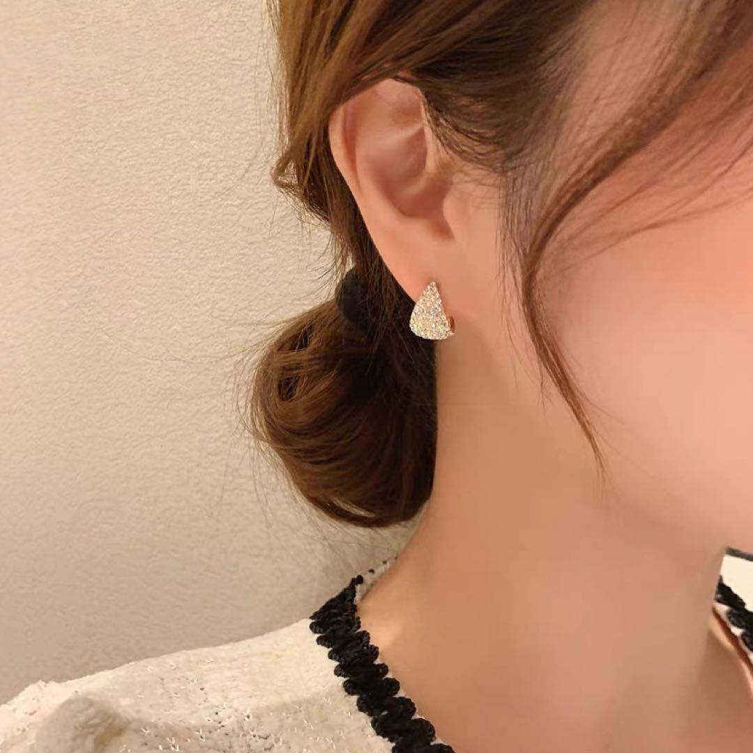 N1790 水滴形ピアス キラキラピアス レディース ピアス S925 | anjale.lk
