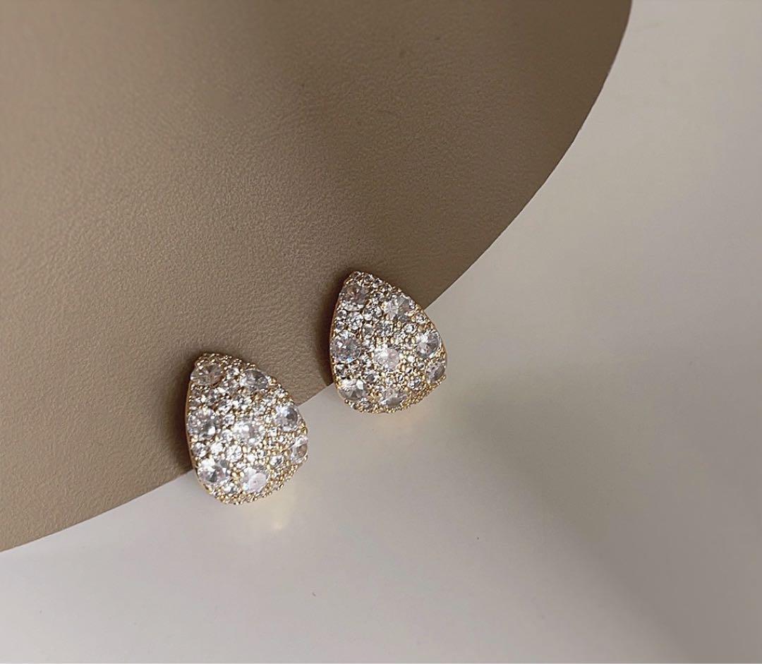 N1790 水滴形ピアス キラキラピアス レディース ピアス S925 | anjale.lk