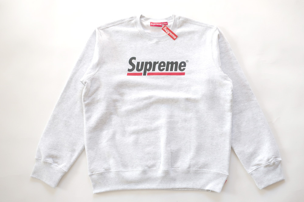 即日発送 (XL)Supreme Crewneckシュプリームアンダーラインクルー