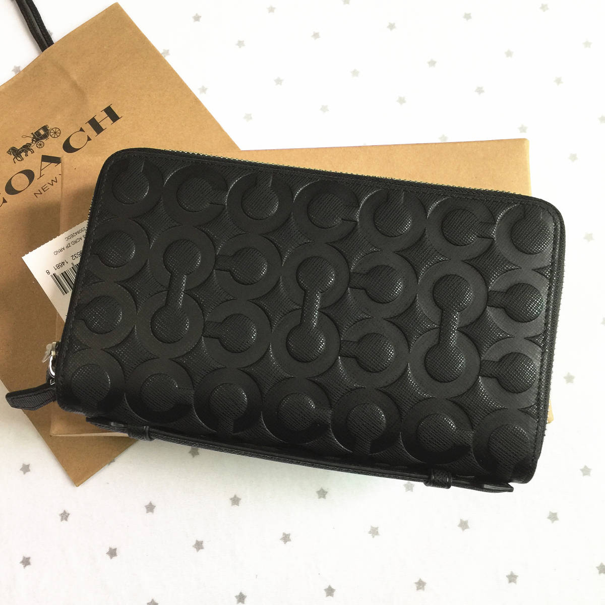 ◇新品◇COACH長財布 セカンドバッグ ダブルジップ F93425 メンズ財布-