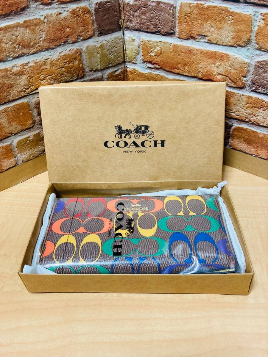 coach/コーチ 新品未使用 ジッピー長財布 未開封保管品 最低落札設定無し