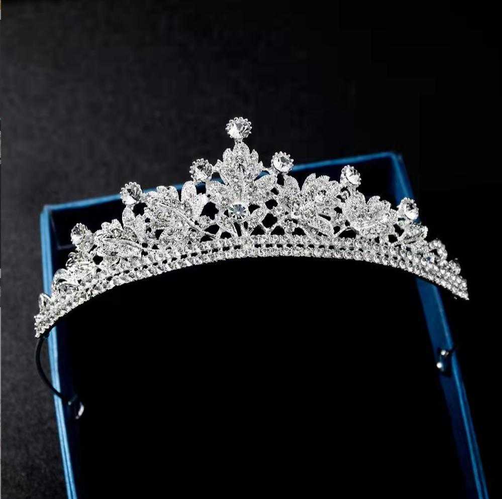 [2 piece set ] wedding Tiara silver wedding bride ... head dress hair accessory wedding 