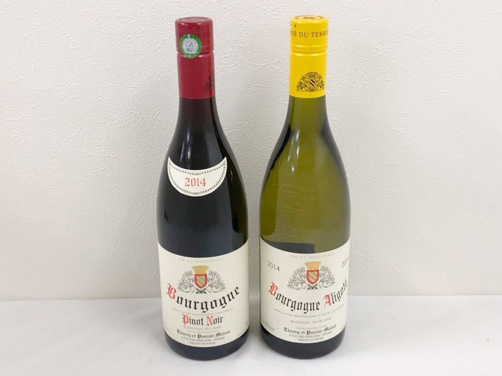 ブルゴーニュ ピノ ノワール 2014 赤ワイン 白ワイン 2本セット 750ml