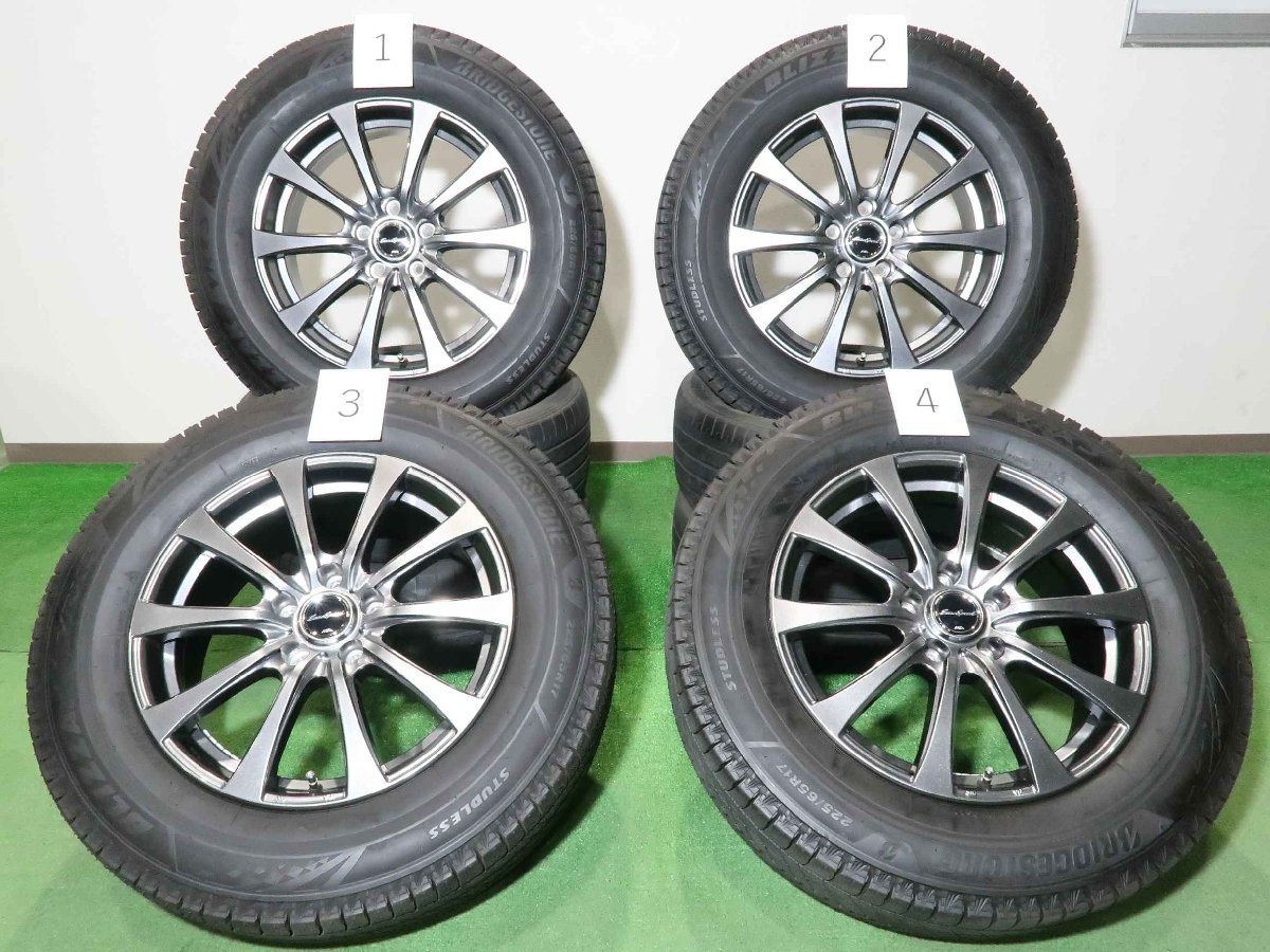 4本 社外 17インチ 7J +38 5H 114.3 スタッドレス ブリヂストン