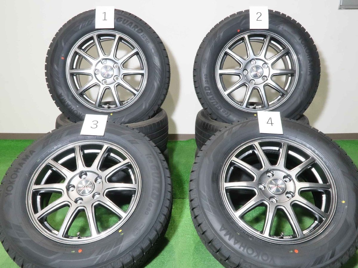 バリ溝 4本 社外 16インチ 6.5J +48 5H 114.3 スタッドレス ヨコハマ