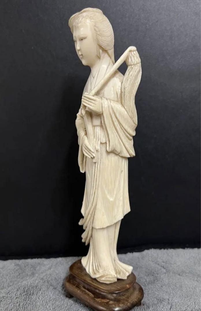 置物 人物仕女 マンモス保証 細密彫刻 BL4-7-1 | ntaountakis.gr