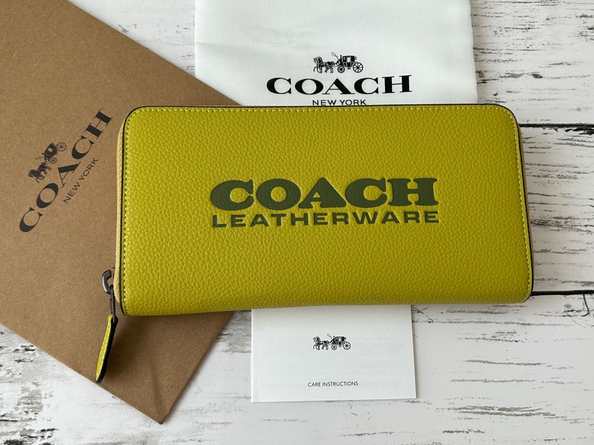 新品未使用】COACH コーチ長財布 抹茶イエロー｜Yahoo!フリマ（旧