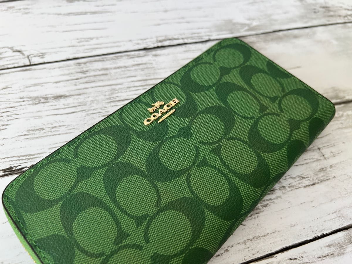新品未使用】COACH コーチ長財布 シグネチャー グリーン|Yahoo 新品未使用】COACH コーチ長財布 シグネチャー グリーン|Yahoo