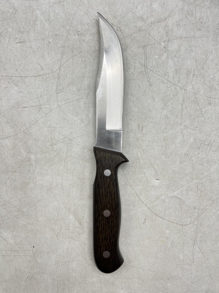 1円スタート】MASAHIRO TARGET-7 ハンティングナイフ 刃渡り13cm 革