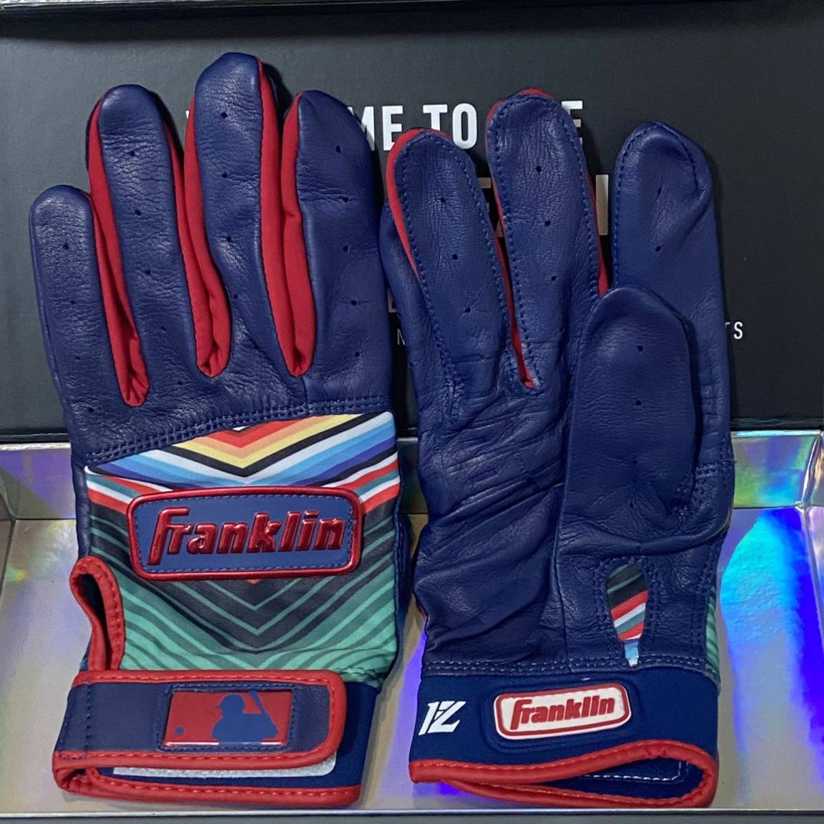 新品 Franklin Pro Classicリンドアモデル Mサイズ ネイビー バッティンググローブ フランクリン 野球 革手 バッテ グラブ 限定