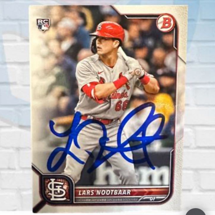 セントルイス カージナルス ラーズ ヌートバー Topps Bowman 直筆サインカード 野球 侍ジャパンWBC 日本代表 侍ジャパン 大谷翔平