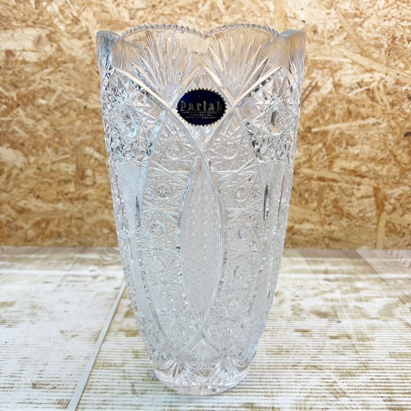Parlak ボヘミア クリスタルガラス 花瓶 フラワーベース-