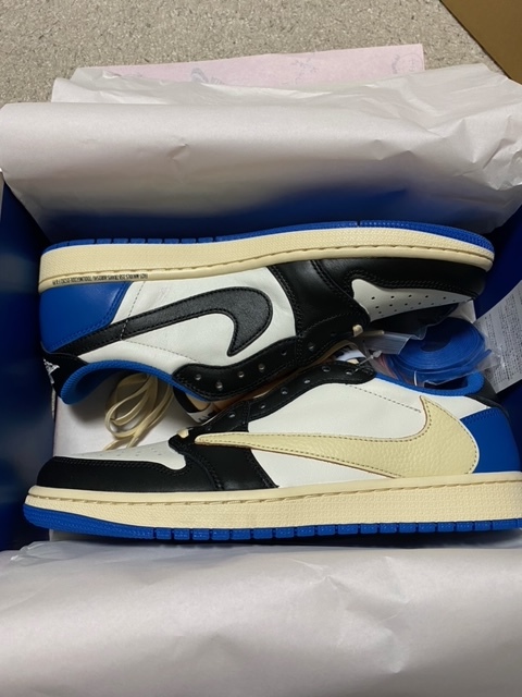 新品未使用 100%正規品 NIKE AIR JORDAN 1 LOW OG SP FRAGMENT TRAVIS