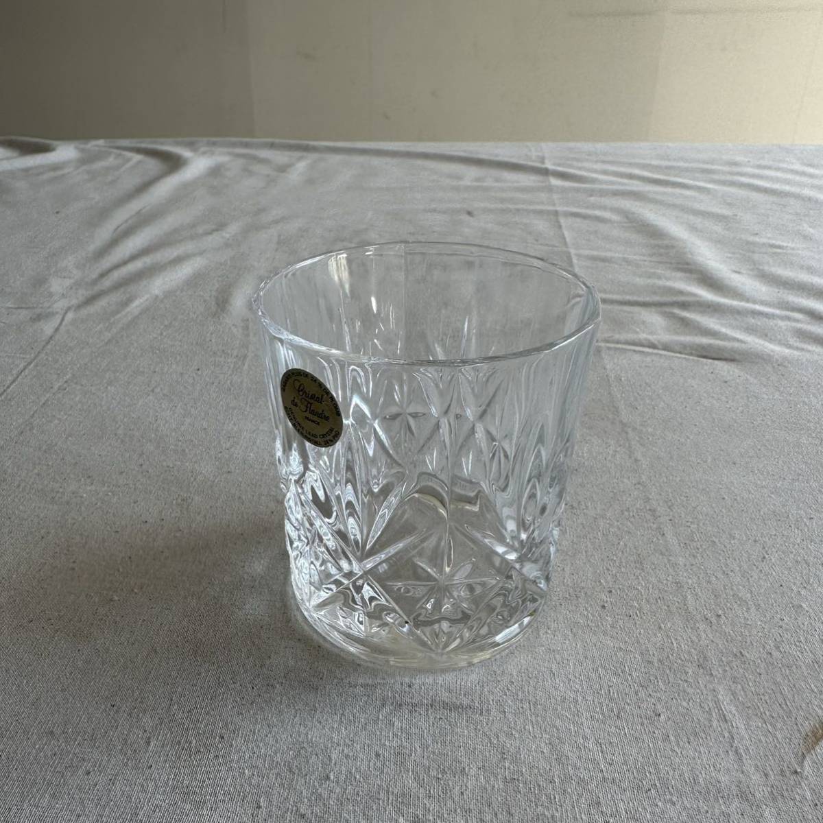 ロックグラス グラス　クリスタル Cristal de Flandre クリスタル　デ　フランドル　フランス製　ガラス　レトロ　おしゃれ　洋風_画像2