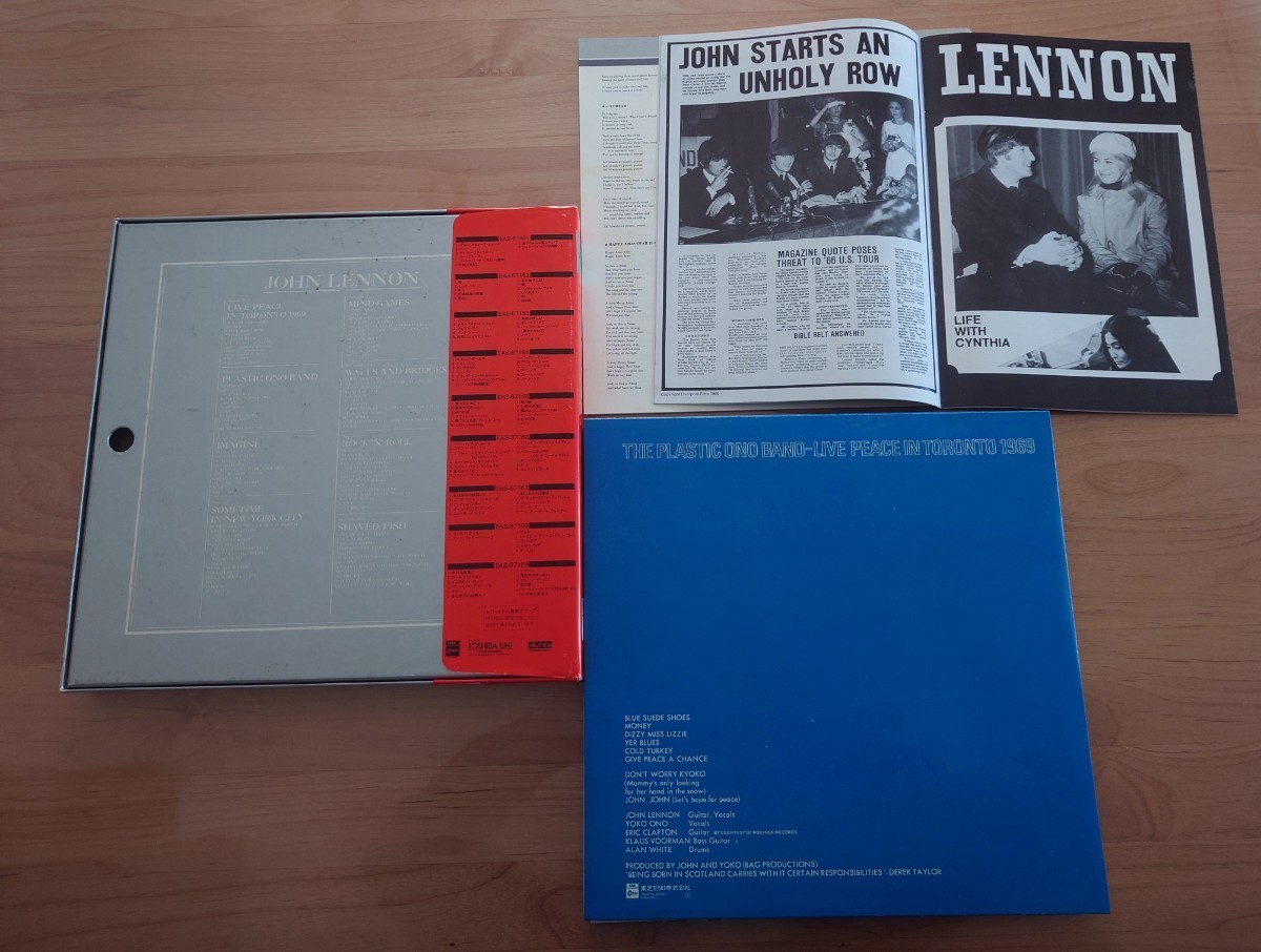 ★ジョン・レノン・ボックス John Lennon Box★帯付★見本盤★9LPレコード★ボックス、ブックレット経年汚れあり★中古品★SAMPLE★PROMO