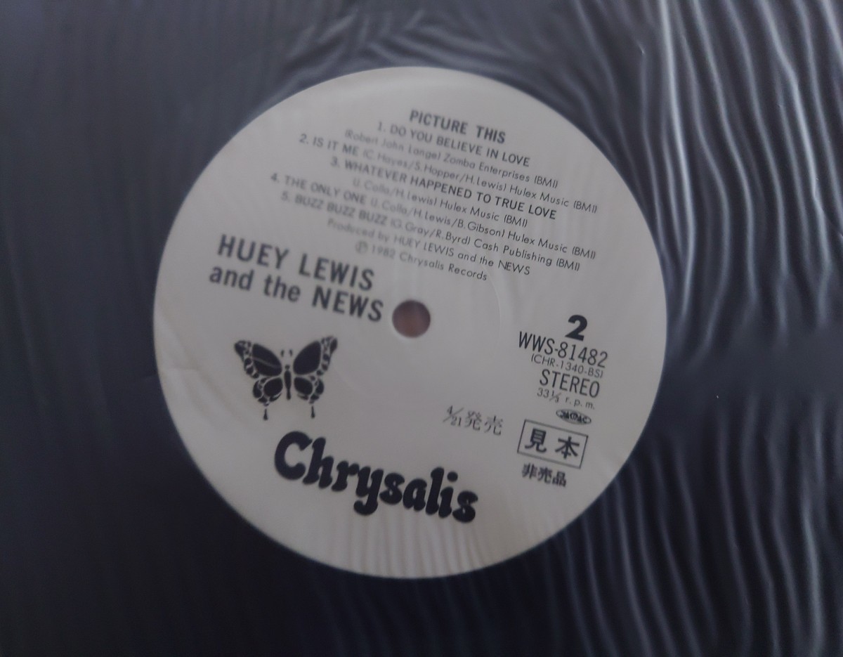 ★ヒューイ・ルイス・アンド・ザ・ニュース Huey Lewis & The News★ベイ・エリアの風 Picture This★帯付★見本盤★LPレコード★中古品 