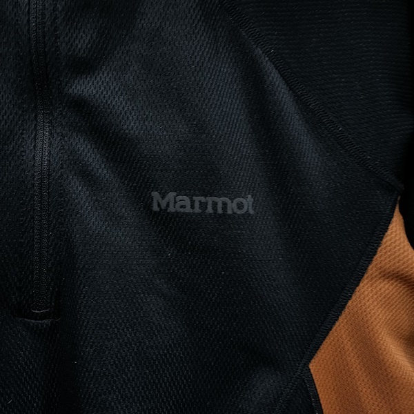  cat pohs correspondence! MARMOT heat navi long sleeve mesh shirt size M Marmot outdoor wear inner TOMOJB68 black 